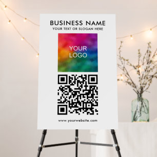 Stylish Best Template Company Logo QR Code Foam Board