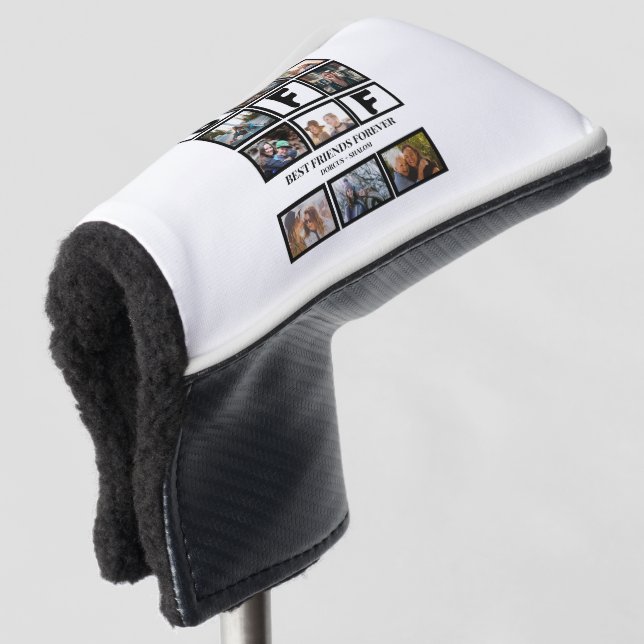 Stylish BFF Best Friends Forever 9 Photo Collage  Golf Head Cover (3/4 Front)