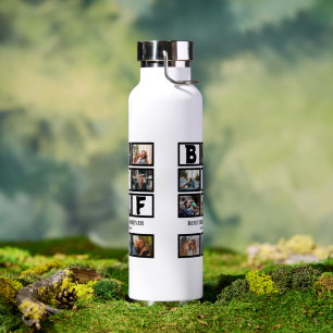 Stylish BFF Best Friends Forever 9 Photo Collage Water Bottle
