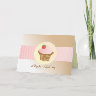 Stylish Birthday Cupcake Card