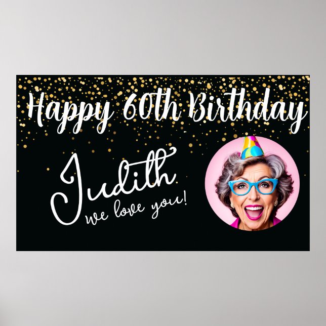 Stylish BIRTHDAY PARTY Banner  Poster (Front)