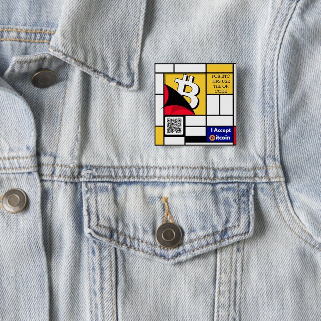Stylish Bitcoin - Btc crypto  Button (In Situ)