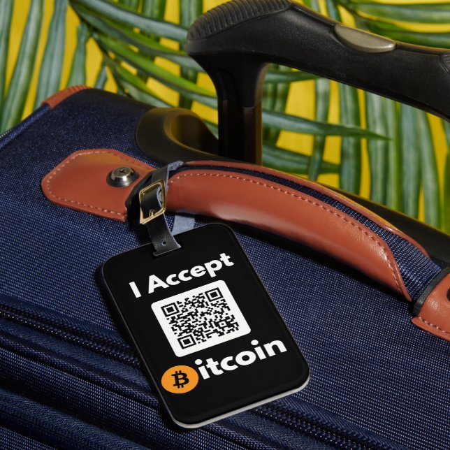 Stylish Bitcoin - Btc crypto  Luggage Tag (Front Insitu 1)
