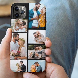 Stylish Black 7 Photo Collage iPhone 17 Pro Max Case