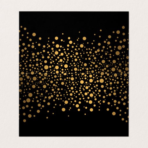 Stylish Black and Gold Confetti Business Card | Zazzle