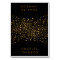 Stylish Black and Gold Confetti Dots | Place Cards