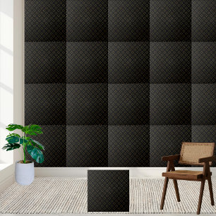 Stylish Black and Gold Diamond Tile