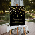 Stylish Black And Gold Glitter 50th Birthday Party Foam Board<br><div class="desc">Stylish Black And Gold Glitter 50th Birthday Party Sign</div>