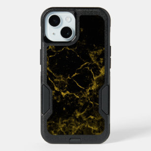 Stylish Black and Gold Marble Custom iPhone 15 Case