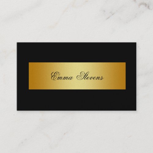 Stylish Black and Gold Striped Modern Professional Business Card