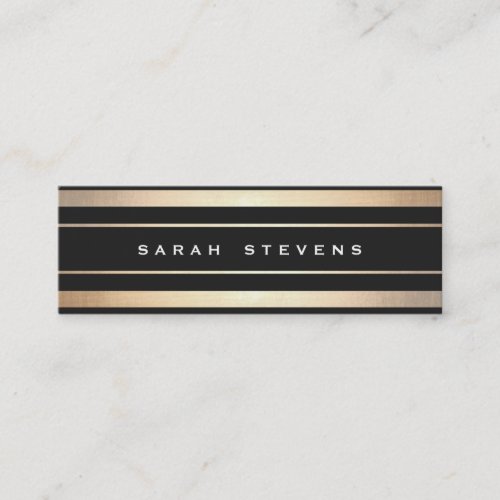 Stylish Black and Gold Striped Modern Professional Business Card Templates