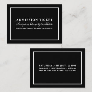 Stylish Black and White, Admission Ticket