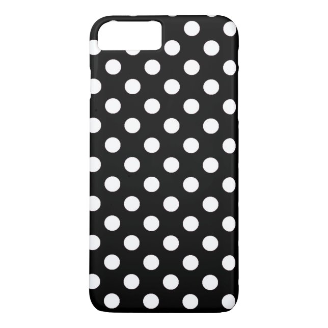Stylish Black and White Big Polka Dots Pattern Case-Mate iPhone Case (Back)