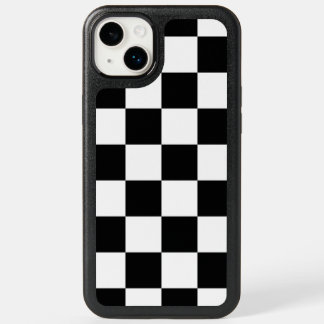 Stylish Black and White Checkered Pattern OtterBox iPhone 14 Plus Case