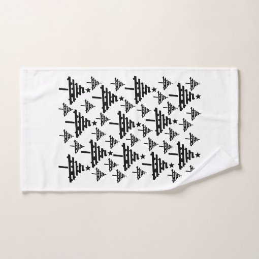 Stylish Black and White Christmas Tree Bath Towel Set Zazzle