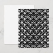 Stylish Black and White Damask Pattern. (Front/Back)