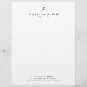 Stylish Black And White Modern Simple Template Letterhead