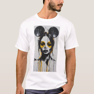 Stylish Black and White Portrait Woman T-Shirt