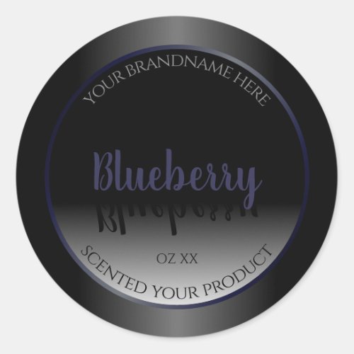 Stylish Black and White Product Labels Blue Frame