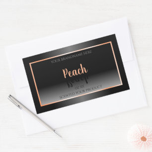 Stylish Black and White Product Labels Peach Frame