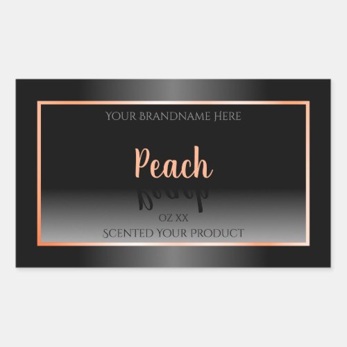Stylish Black and White Product Labels Peach Frame