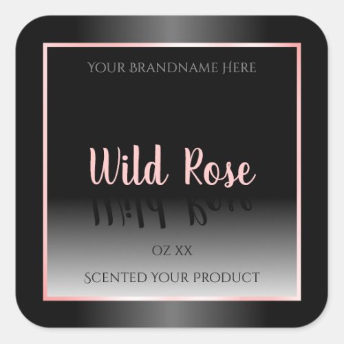 Stylish Black and White Product Labels Pink Frame