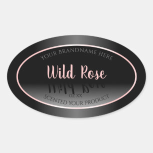 Stylish Black and White Product Labels Pink Frame