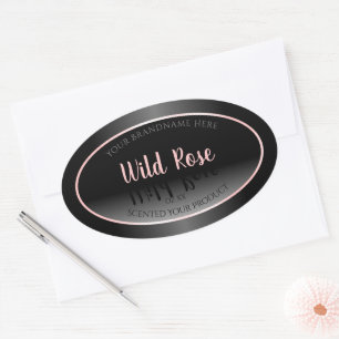 Stylish Black and White Product Labels Pink Frame