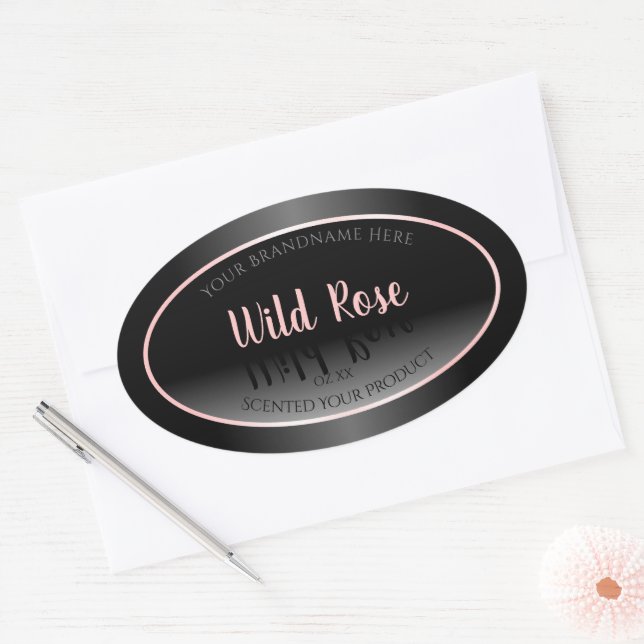 Stylish Black and White Product Labels Pink Frame (Envelope)