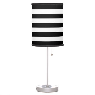 Stylish Black and White Stripes Table Lamp