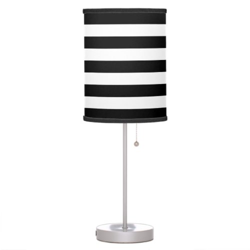 Stylish Black and White Stripes Table Lamp