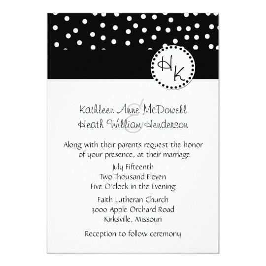 black and white attire invitation wording