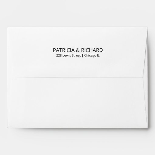 Stylish Black And White Wedding Invitation Envelope | Zazzle