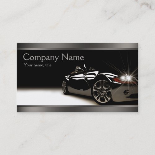 Stylish Black Automotive Business Card