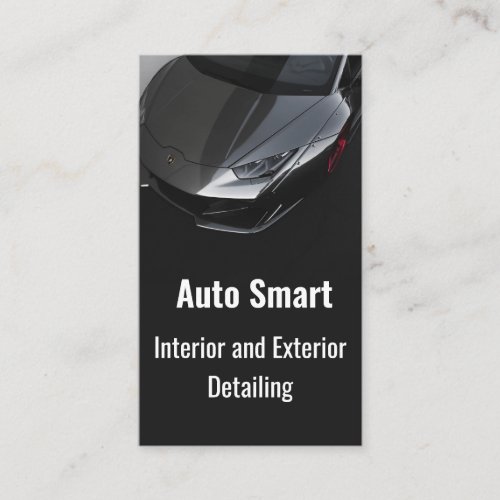 Stylish Black Automotive QR Code Business Card