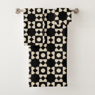 Stylish Black & Beige Geometric Pattern