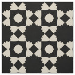 Stylish Black &amp; Beige Geometric Pattern Fabric