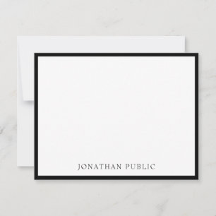 Stylish Black Border Minimalist White Template BW