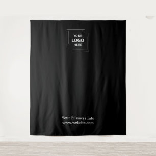 Stylish Black Business Logo Promotional Backdrop