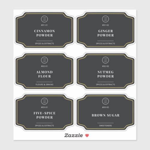  Stylish Black Company Logo Promotional Pantry Sticker