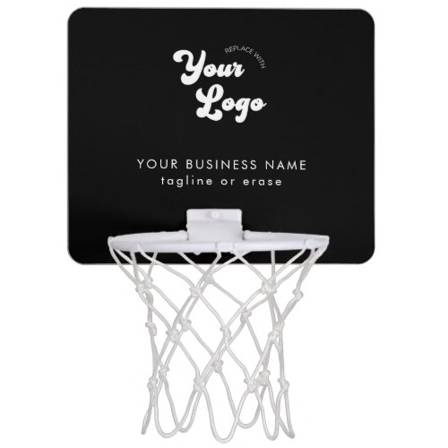 Stylish Black Custom Business Logo Company Branded Mini Basketball Hoop