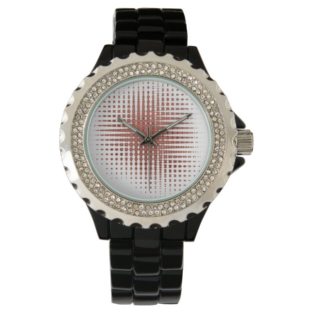 Stylish  Black Enamel Watch (Front)