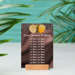 Stylish Black Glitter Balloons &amp; Foil Table Number Holder