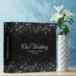 Stylish Black Glitter Wedding Album 3 Ring Binder<br><div class="desc">Stylish black glitter wedding album.</div>