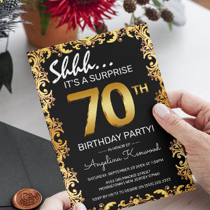 Birthday Invitation Vision Check - Personalised 70th Birthday Invitations