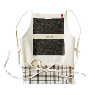 Stylish Black & Gold Foil Mini Stars Zazzle HEART Apron