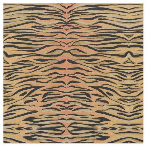 Stylish Black Gold Tiger Animal Print Fabric