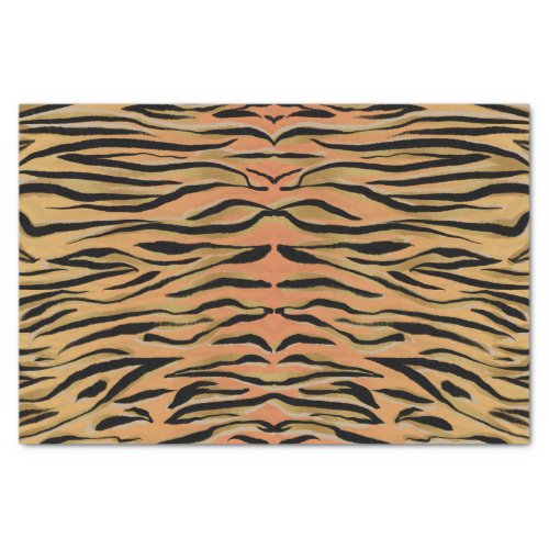 Stylish Black Gold Tiger Animal Print Tissue Paper