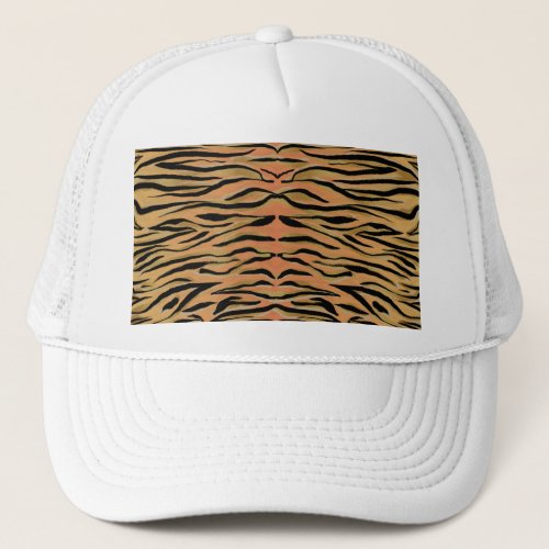 Stylish Black Gold Tiger Animal Print Trucker Hat