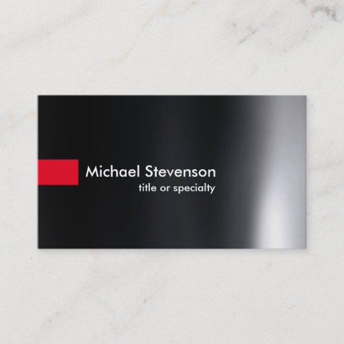 Stylish Black Grey Red Modern Unique Consultant Business Card
